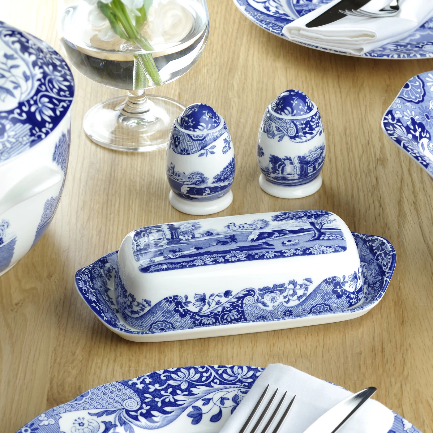 Spode Blue Italian Botervloot 4 Spode Blue Italian Botervloot - Afbeelding 2